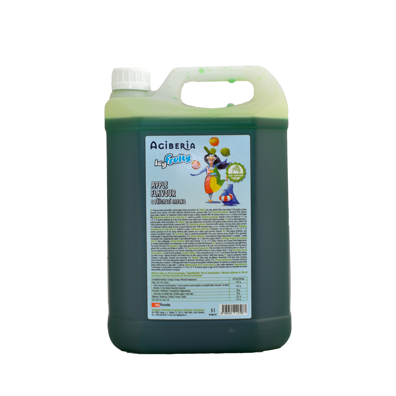 AGIBERIA Icy Fruity Sirup příchuť jablko 5 l