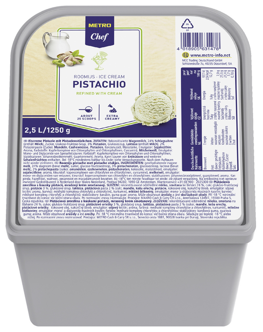 METRO Chef Zmrzlina pistácie mraž. 2,5 l