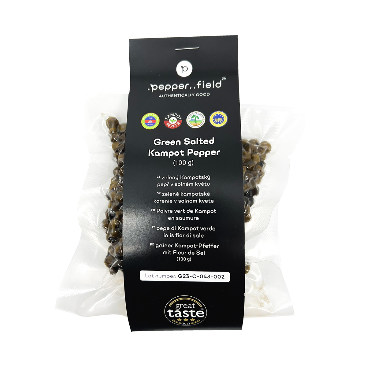 Pepper Field Kampot pepř nakládaný 100 g